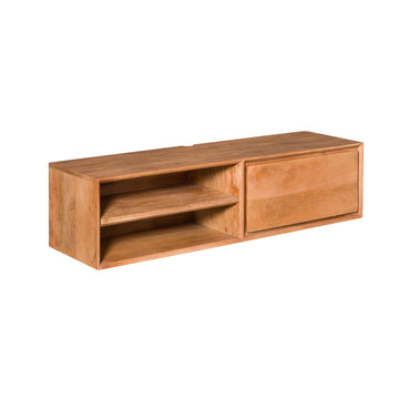 TV Stand – Wall-Mounted, Mango Wood, Modern Design – Ambiance | Starfurn