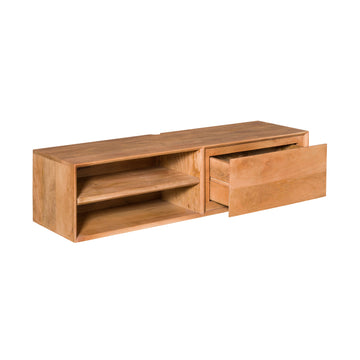 TV Stand – Wall-Mounted, Mango Wood, Modern Design – Ambiance | Starfurn