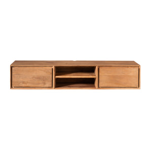 Floating TV Unit - Mango Wood, Handleless, Natural Color - Ambiance | Starfurn