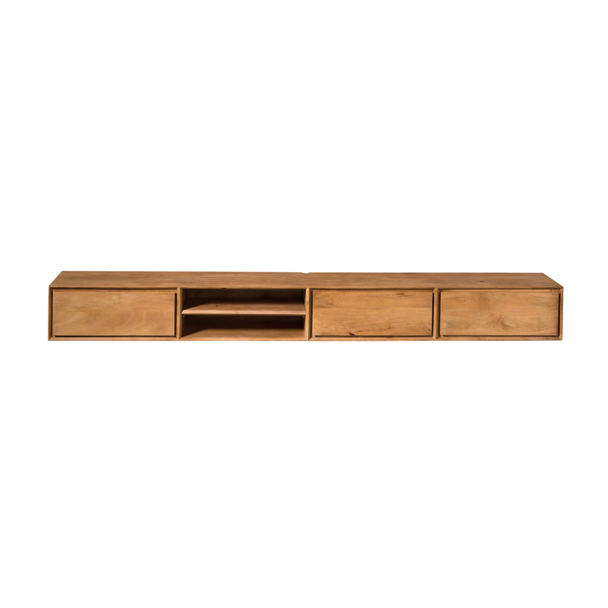 Floating TV Unit – Mango Wood, Handleless, Natural Colour – Ambiance | Starfurn