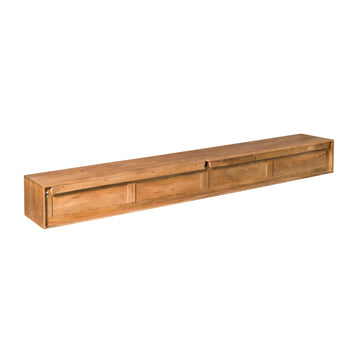 TV-Möbel - Mangoholz Natur, Grifflose Schubladen, Schwebendes Design, 280 cm – Ambiance | Starfurn