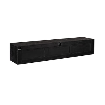 TV-Möbel - Mangoholz Schwarz, Grifflose Schubladen, Schwebendes Design, 160 cm – Ambiance | Starfurn