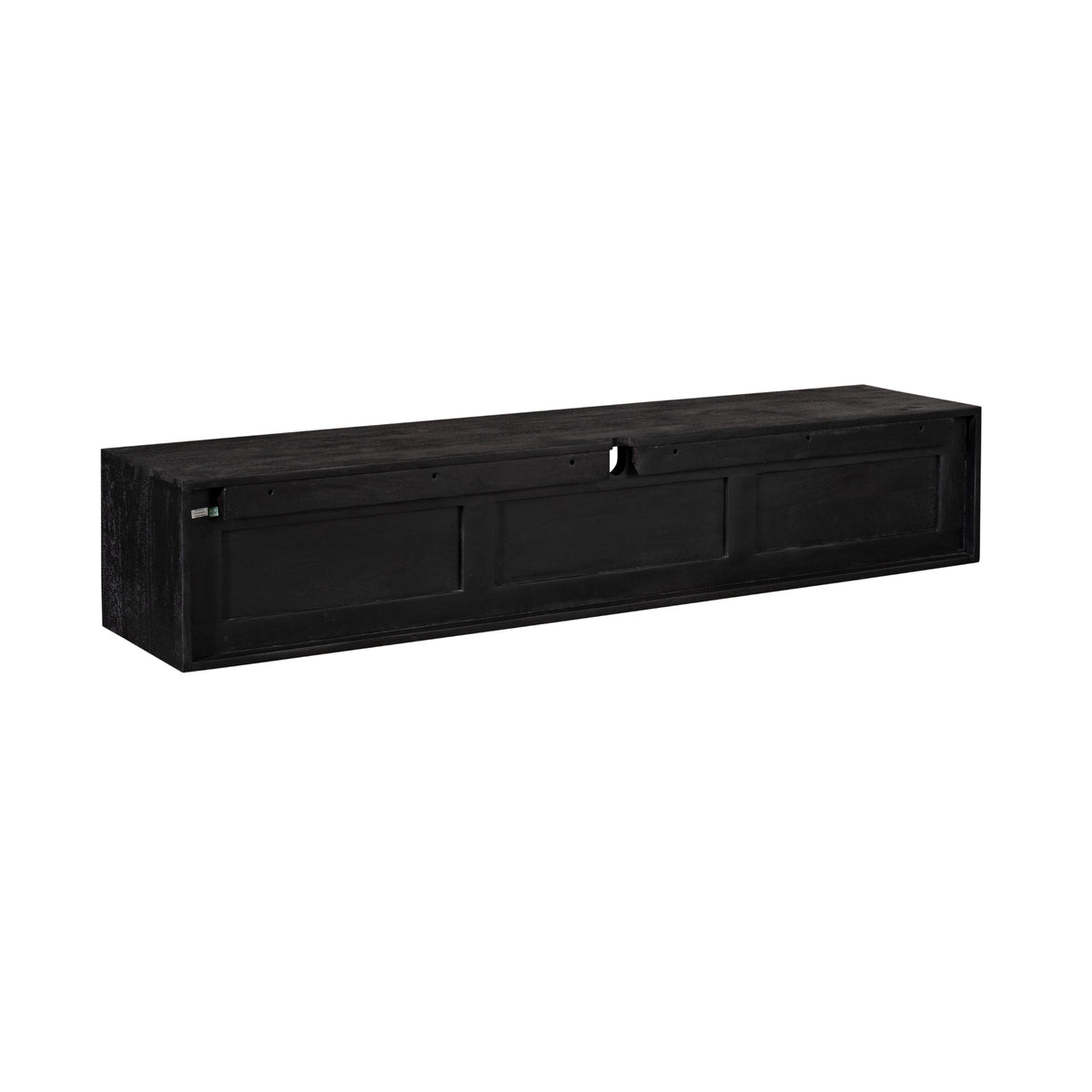 TV-Möbel - Mangoholz Schwarz, Grifflose Schubladen, Schwebendes Design, 160 cm – Ambiance | Starfurn