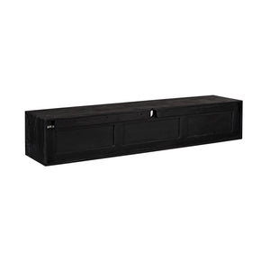 TV-Möbel - Mangoholz Schwarz, Grifflose Schubladen, Schwebendes Design, 160 cm – Ambiance | Starfurn