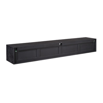 TV-Möbel - Mangoholz Schwarz, Grifflose Schubladen, Schwebendes Design, 200 cm – Ambiance | Starfurn
