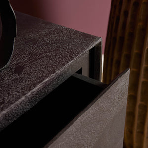 TV-Möbel - Mangoholz Schwarz, Grifflose Schubladen, Schwebendes Design, 240 cm – Ambiance | Starfurn