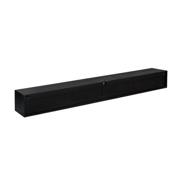 TV-Möbel - Mangoholz Schwarz, Grifflose Schubladen, Schwebendes Design, 240 cm – Ambiance | Starfurn