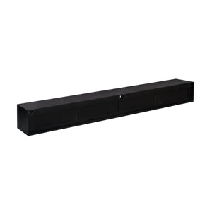 TV-Möbel - Mangoholz Schwarz, Grifflose Schubladen, Schwebendes Design, 240 cm – Ambiance | Starfurn