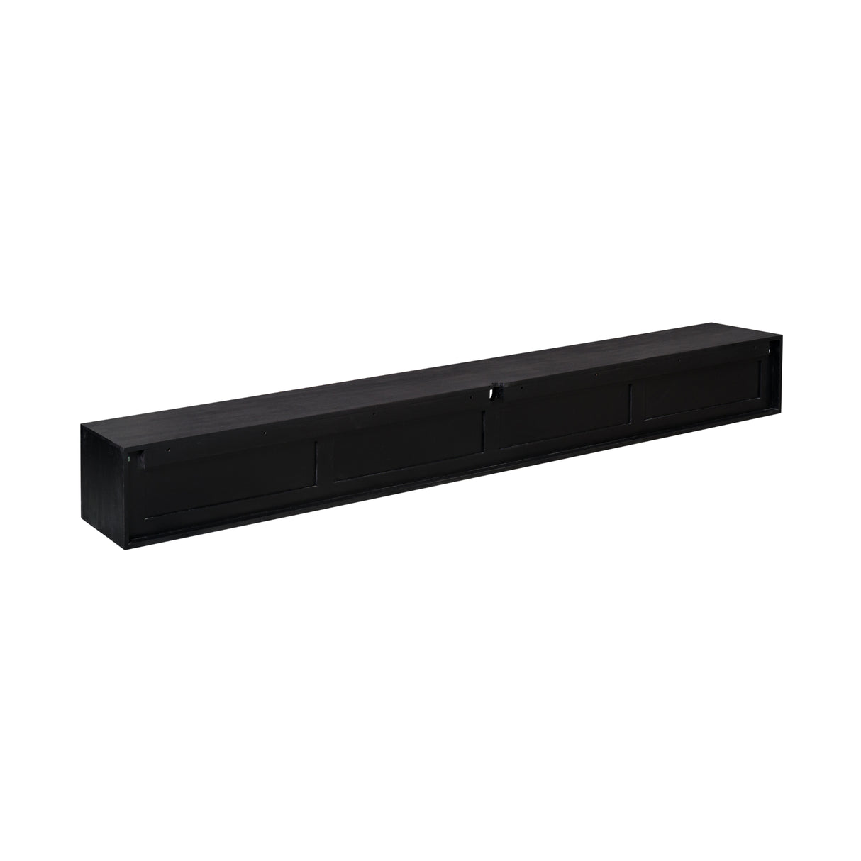 TV-Möbel - Mangoholz Schwarz, Grifflose Schubladen, Schwebendes Design, 280 cm – Ambiance | Starfurn
