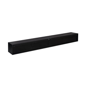 TV-Möbel - Mangoholz Schwarz, Grifflose Schubladen, Schwebendes Design, 280 cm – Ambiance | Starfurn