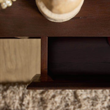 TV-Möbel - Mangoholz Braun, Grifflose Schubladen, Schwebendes Design, 160 cm – Ambiance | Starfurn
