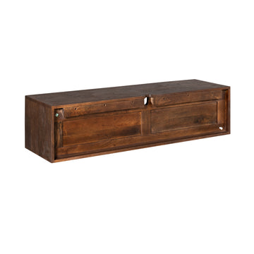 TV-Möbel - Mangoholz Braun, Grifflose Lade, Schwebendes Design, 120 cm – Ambiance | Starfurn