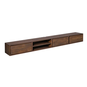 TV-Möbel - Mangoholz Braun, Grifflose Schubladen, Schwebendes Design, 240 cm – Ambiance | Starfurn