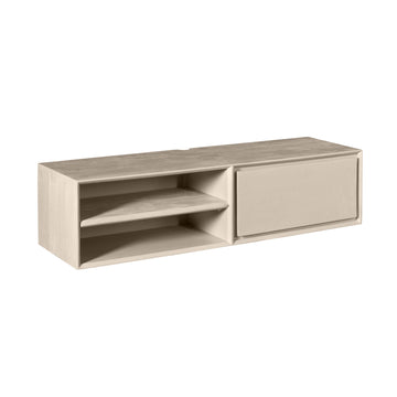 TV-Möbel - Mangoholz Sand, Grifflose Lade, Schwebendes Design, 120 cm – Ambiance | Starfurn