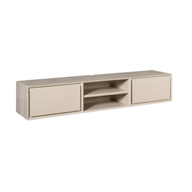 TV-Möbel - Mangoholz Sand, Grifflose Schubladen, Schwebendes Design, 160 cm – Ambiance | Starfurn