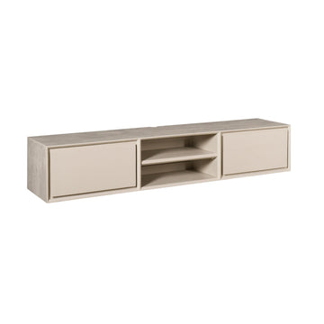 TV-Möbel - Mangoholz Sand, Grifflose Schubladen, Schwebendes Design, 160 cm – Ambiance | Starfurn