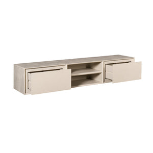 TV-Möbel - Mangoholz Sand, Grifflose Schubladen, Schwebendes Design, 160 cm – Ambiance | Starfurn