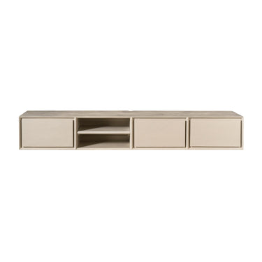Floating TV Unit – Mango Wood, Sand Finish, Handleless – Ambiance | Starfurn