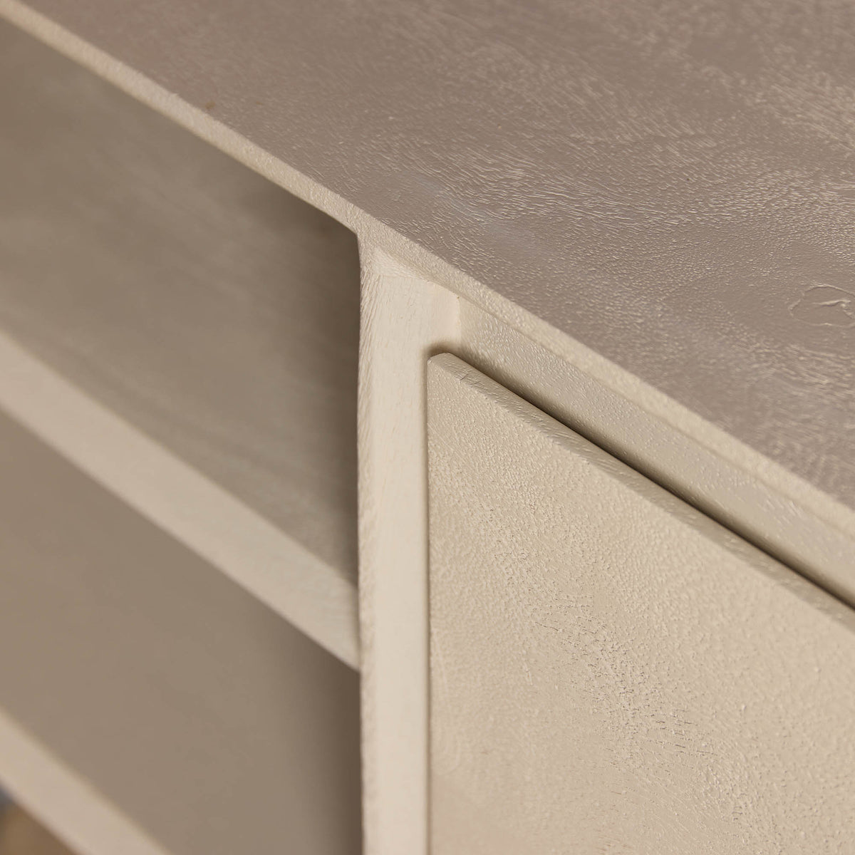 Floating TV Unit – Mango Wood, Sand Finish, Handleless – Ambiance | Starfurn