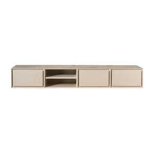Floating TV Unit – Mango Wood, Sand Finish, Handleless – Ambiance | Starfurn