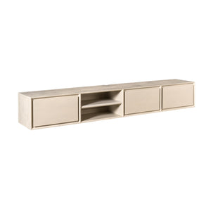 Floating TV Unit – Mango Wood, Sand Finish, Handleless – Ambiance | Starfurn