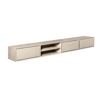 TV Unit – Wall-mounted, Mango Wood, Generous Design – Ambiance | Starfurn