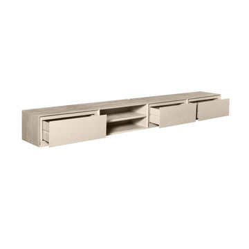 TV Unit – Wall-mounted, Mango Wood, Generous Design – Ambiance | Starfurn