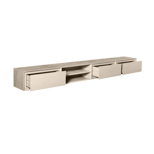 TV Unit – Wall-mounted, Mango Wood, Generous Design – Ambiance | Starfurn