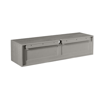 TV-Möbel - Mangoholz Taupe, Grifflose Lade, Schwebendes Design, 120 cm – Ambiance | Starfurn