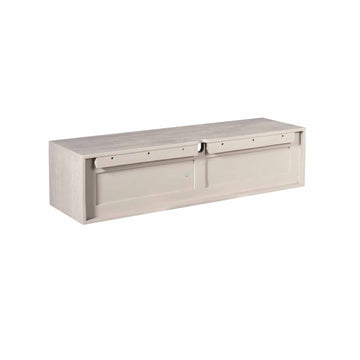 TV-Möbel - Mangoholz Taupe, Grifflose Lade, Schwebendes Design, 120 cm – Ambiance | Starfurn