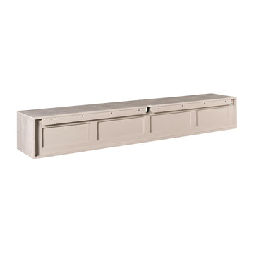TV-Möbel - Mangoholz Taupe, Grifflose Schubladen, Schwebendes Design, 200 cm – Ambiance | Starfurn