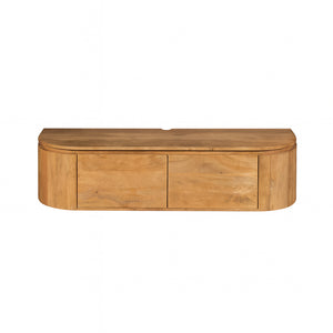 TV Unit – Mango Wood, Metal Frame, Sandblasted Surface – Excellent | Starfurn