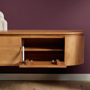 TV Furniture - Modern Design, Natural Color, Mango Wood - Excellent | Starfurn