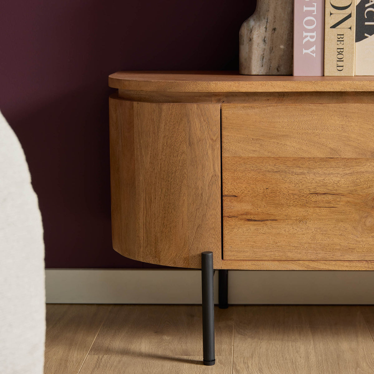 TV Furniture - Modern Design, Natural Color, Mango Wood - Excellent | Starfurn