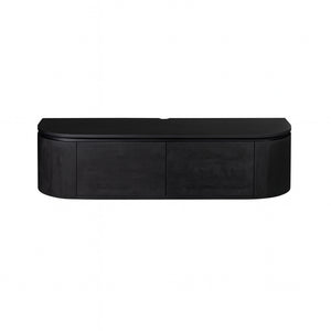 TV-Möbel - Mangoholz Schwarz, Schwebendes Design, Zwei Türen, 120 cm – Excellent | Starfurn