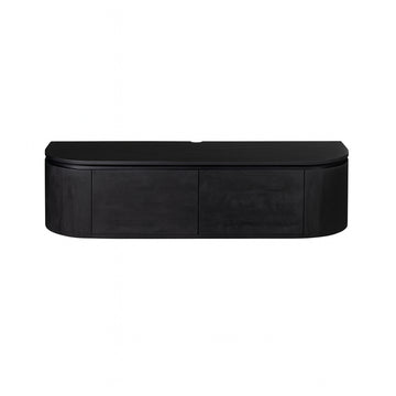 TV-Möbel - Mangoholz Schwarz, Schwebendes Design, Zwei Türen, 120 cm – Excellent | Starfurn