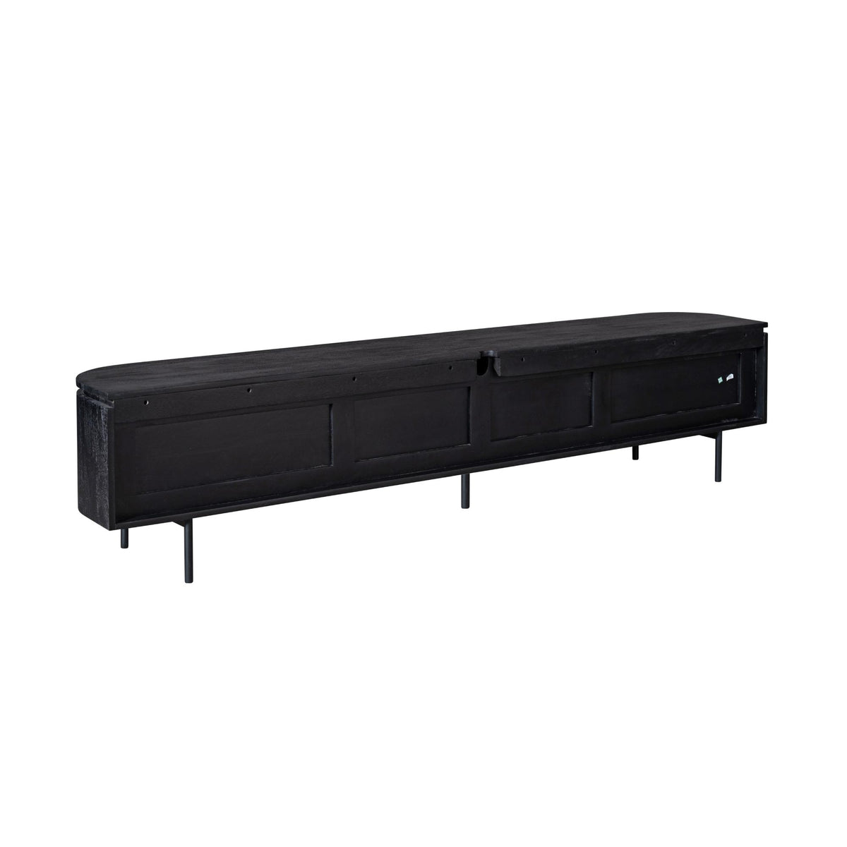 TV cabinet – Mango wood, Black finish, Floating design – Excellent | Starfurn