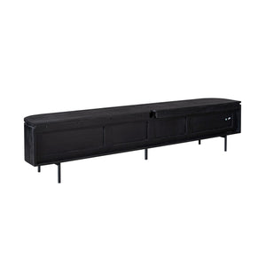 TV cabinet – Mango wood, Black finish, Floating design – Excellent | Starfurn
