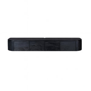 TV cabinet – Mango wood, Black finish, Floating design – Excellent | Starfurn