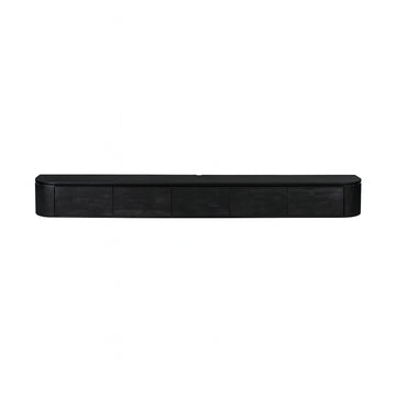 TV-Möbel - Mangoholz Schwarz, Schwebendes Design, Fünf Türen, 280 cm – Excellent | Starfurn
