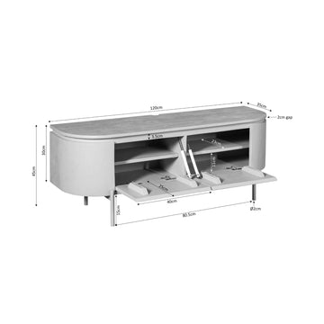 TV Unit – Mango Wood, Metal Frame, Modern Design – Excellent | Starfurn