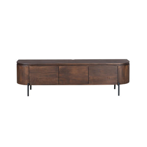 TV-Möbel - Mangoholz Braun, Schwebendes Design, Drei Türen, 160 cm – Excellent | Starfurn