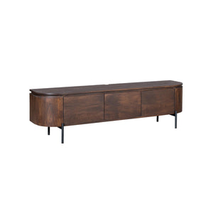 TV-Möbel - Mangoholz Braun, Schwebendes Design, Drei Türen, 160 cm – Excellent | Starfurn