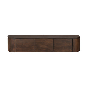 TV-Möbel - Mangoholz Braun, Schwebendes Design, Drei Türen, 160 cm – Excellent | Starfurn