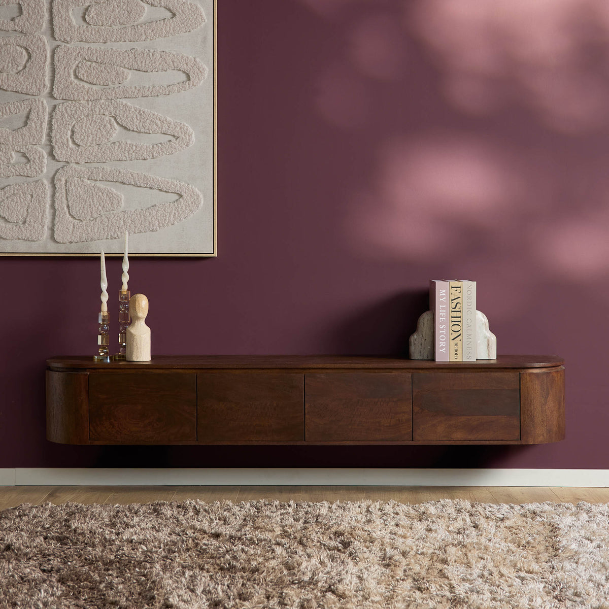 TV furniture – Modern design, Brown tone, Mango wood – Excellent | Starfurn