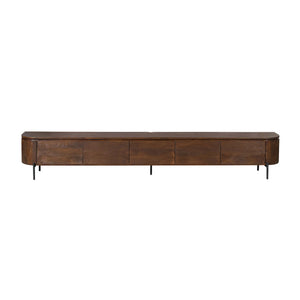 Floating TV Cabinet - Mango Wood, Five Doors, Wall Mounted - Excellent | Starfurn