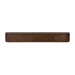 Floating TV Cabinet - Mango Wood, Five Doors, Wall Mounted - Excellent | Starfurn