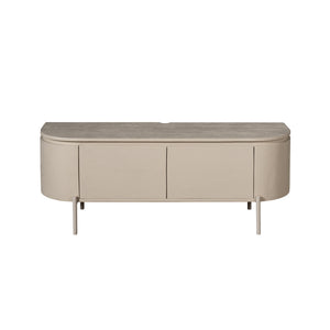 TV Unit – Mango Wood, Sand Color, Floating Design – Excellent | Starfurn