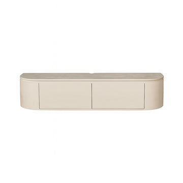 TV-Möbel - Mangoholz Sand, Schwebendes Design, Zwei Türen, 120 cm – Excellent | Starfurn