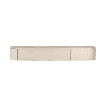 Floating TV Unit – Mango Wood, Sand Finish, Four Doors – Excellent | Starfurn